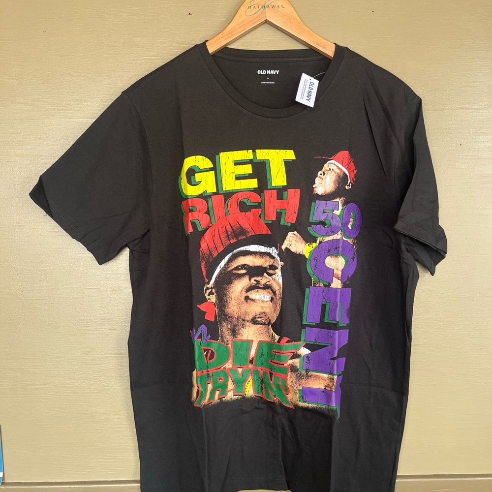 Old Navy 50 Cent Get Rich or Die Trying Graphic Tee NWT Large